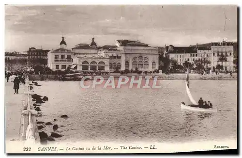 Cartes postales Cannes Le Casino Vu de la Mer