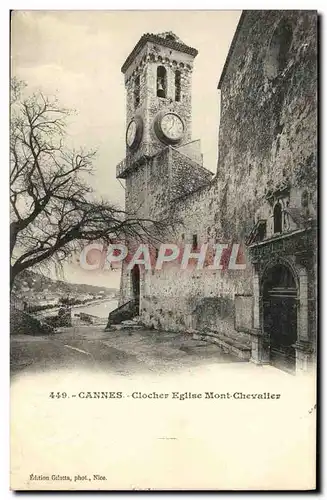 Ansichtskarte AK Cannes Clocher Eglise Mont Chevalier