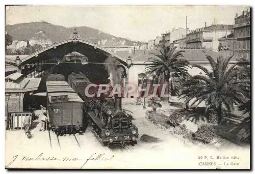 Cartes postales Cannes La gare Train