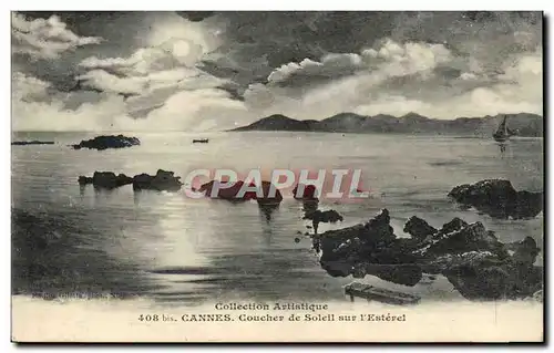 Cartes postales Cannes Coucher de Soleil Sur l&#39Esterel