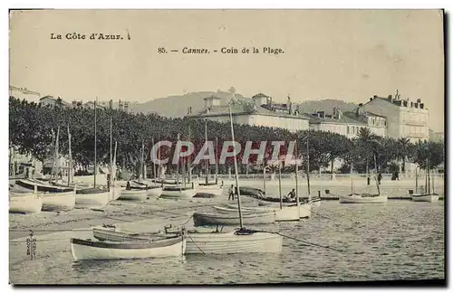 Cartes postales Cannes Coin de la Plage Bateaux