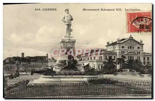 Ansichtskarte AK Cannes Monument Edouard VII le casino