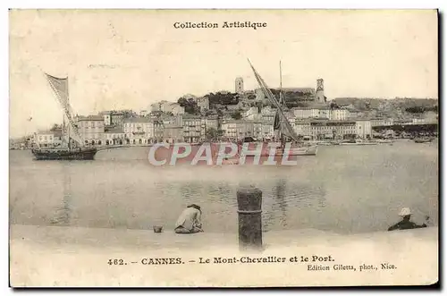 Ansichtskarte AK Cannes Le Mont Chevallier et le Port