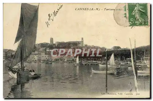 Cartes postales Cannes Tartane Bateau