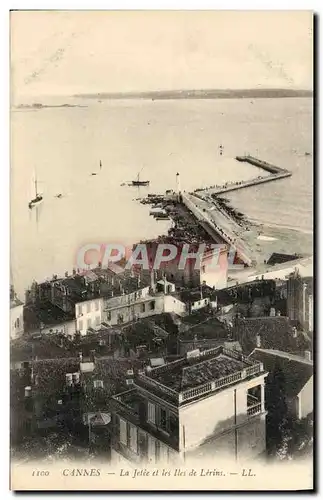 Cartes postales Cannes La Jetee et les Iles de Lerins