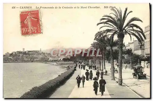 Cartes postales Cannes La Promenade de la Croisette et le Mont Chevalier