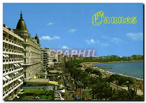 Cartes postales moderne Cannes Au Soleil De La Cote D&#39Azur La Croisette Les plages