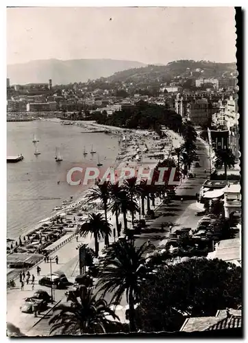 Moderne Karte Cannes La Croisette et les grands hotels