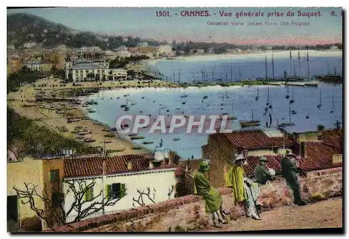 Ansichtskarte AK Cannes Vue Generale Prise du Suquet