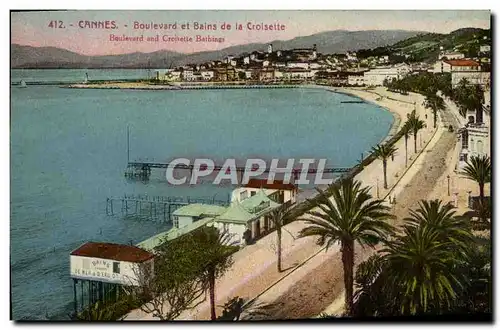 Cartes postales Cannes Boulevard et Bains de la Croisette