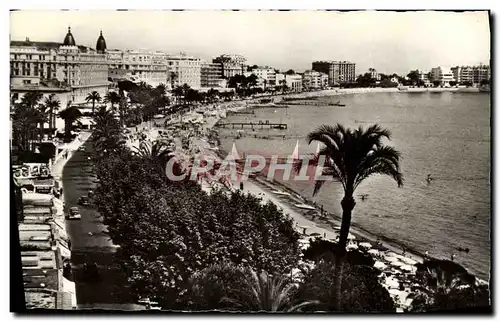 Cartes postales Cannes Les Grands Hotels la Croisette et la Plage