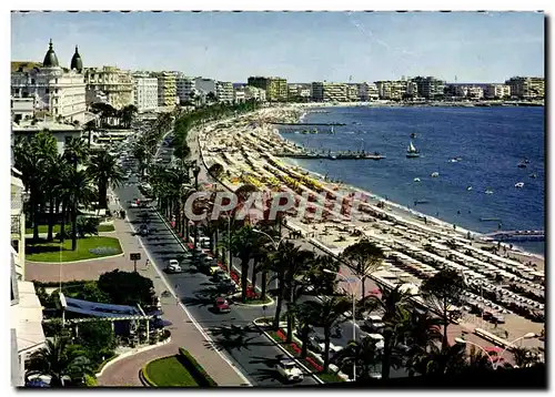 Ansichtskarte AK Cannes La Croisette et ses plages Le Carlton Le Miramar et le Martinez