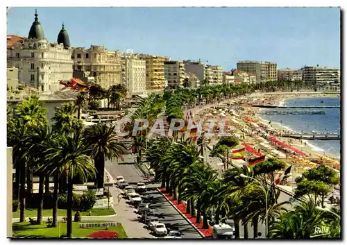 Cartes postales moderne Cannes Le Carlton le Miramar la Martinez