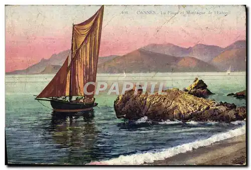 Cartes postales Cannes Le Plage et Montague de L'Est