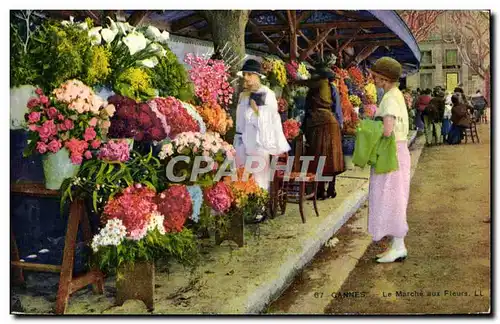 Cartes postales Cannes Le marche aux fleurs