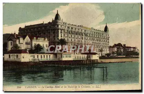 Cartes postales Cannes Le Carlton Hotel et les Bains de la Croisette