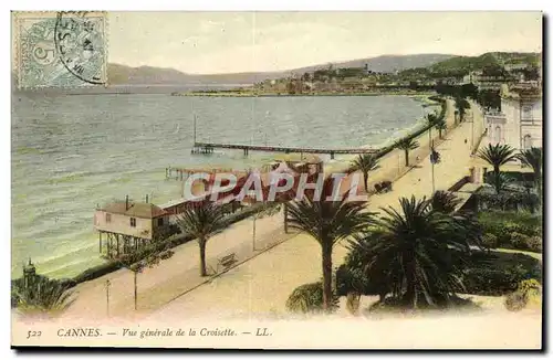 Cartes postales Cannes Vue Generale de la Croisette