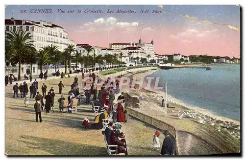 Cartes postales Cannes Vue Sur Croisette Les Mouettes