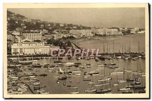 Cartes postales Cannes Vue generale sur le Port le Casino et les Hotels