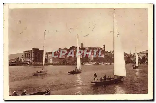 Cartes postales Cannes Le Port et le Mont Chevalier Bateaux