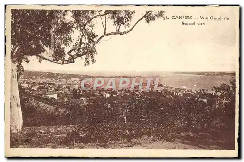 Cartes postales Cannes Vue Generale