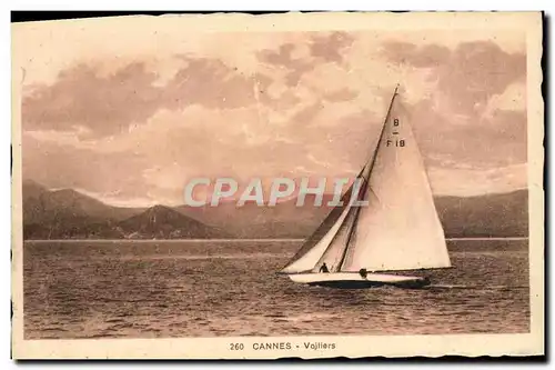 Cartes postales Cannes Voillers Bateau