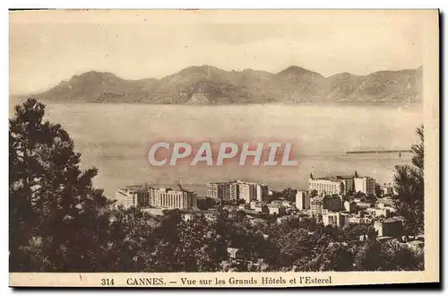 Cartes postales Cannes Vue sur les Grands Hotels et l&#39Esterel