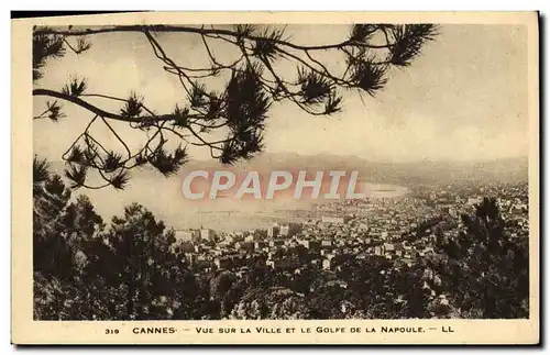 Ansichtskarte AK Cannes Vue sur la Ville et le Golfe de la Napoule