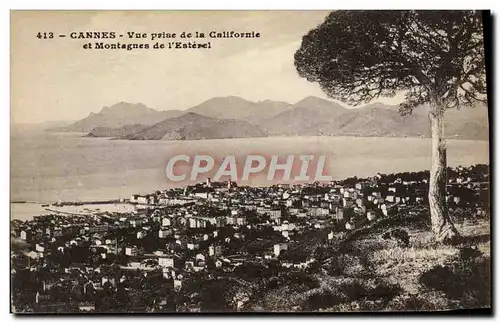 Cartes postales Cannes Vue prise de la Californie et Montagnes de l&#39Esterel