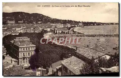 Ansichtskarte AK Cannes Le Cours et le Casino pris Mont Chevalier