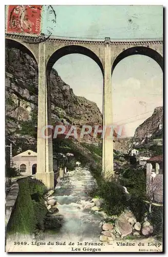 Ansichtskarte AK Ligne du Sud de la France Viaduc du Loup Les Gorges