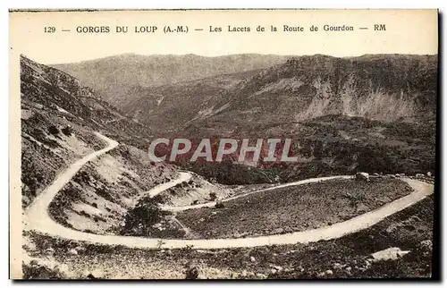 Ansichtskarte AK Gorges du Loup Les Lacets de la Route de Gourdon