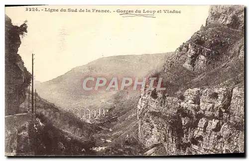 Ansichtskarte AK Ligne du Sud de la France Gorges du Loup et Viaduc