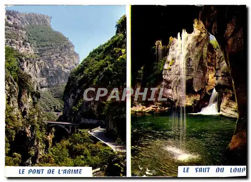 Cartes postales moderne Les Gorges du Loup Le pont de l&#39abime Le saut du loup