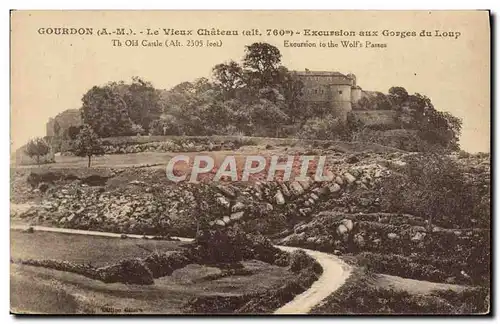 Cartes postales Gourdon Le Vieux Chateau Excursion aux gorges du loup