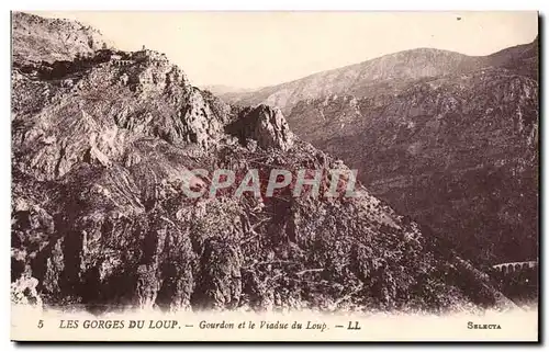 Ansichtskarte AK Les Gorges du Loup Gourdon et le Viaduc du Loup