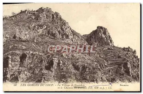 Ansichtskarte AK Les Gorges du Loup Le Village de Gourdon et le chemion du paradis