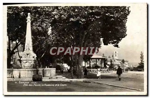 Cartes postales Grasse Cite des Fleurs la Fontaine et le Cours