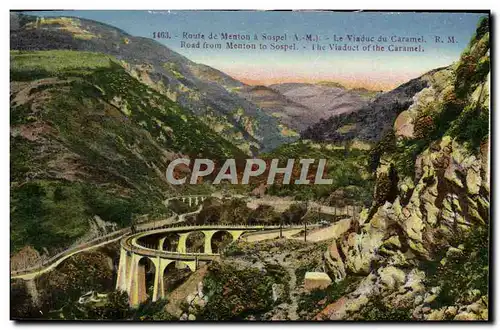 Cartes postales Route de Menton a Sospel Le Viaduc du Caramel