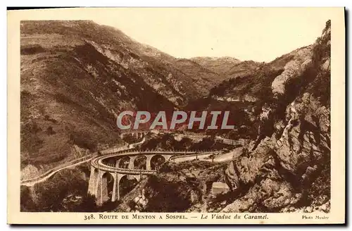 Cartes postales Route de Menton a Sospel Le Viaduc du Caramel