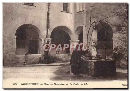 Cartes postales Nice Cimiez Cour du Monastere Le Puits