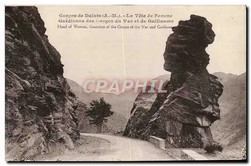 Ansichtskarte AK Gorges de Daluis La Tete de Femme gardienne des Gorges du Var et de Guillaume