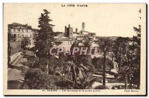 Cartes postales Grasse Les terrasses et le Jardin Public Parfumerie Fragonard