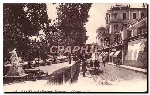 Ansichtskarte AK Grasse Le monument Fragonard et le casino