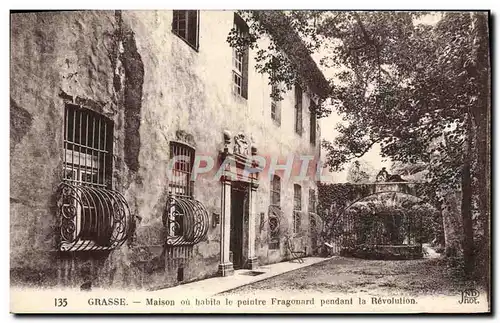 Cartes postales Grasse Maison au habita le peintre Fragonard Pendant la Revolution