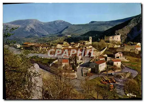 Moderne Karte Greolieres Village Vue generale