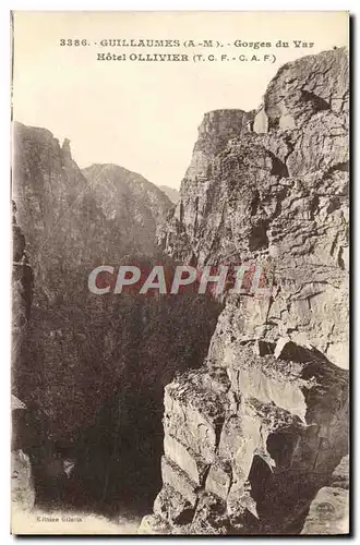 Cartes postales Guillaumes Gorges du Var Hotel Ollivier