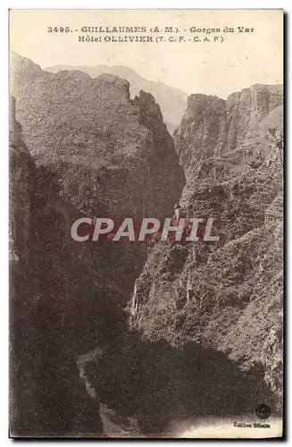 Cartes postales Guillaumes Gorges du Var Hotel Ollivier