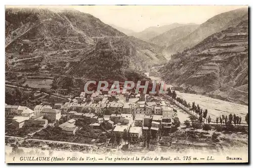 Cartes postales Guillaume Vue generale et la Vallee de Beuil