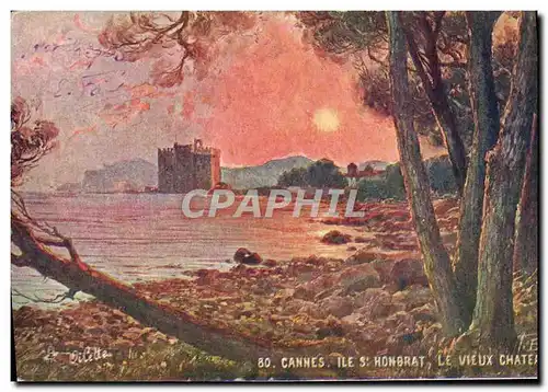 Cartes postales Cannes lle St Honorat Le Vieux Chateau